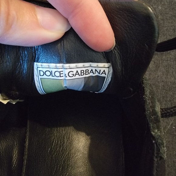 Dolce & Gabbana Black Leather Sneakers - Picture 6 of 7